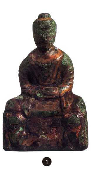 1.금동여래좌상, 5세기 전반, 서울 뚝섬출토, 높이 4.9cm, 국립중앙박물관