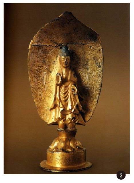 3. 연가 7년 기미명 금동여래입상, 고구려 539년경, 경남 의령출토, 국립중앙박물관