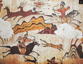 활 쏘며 수렵하는 장면, 고구려, 무용총