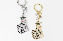 까치와 호랑이(백호) 키링