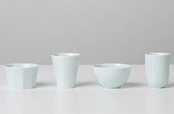 Set of Four Ceramic Liquor Cups